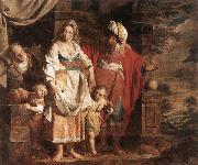VERHAGHEN, Pieter Jozef Hagar and Ishmael Banished by Abraham USA oil painting artist